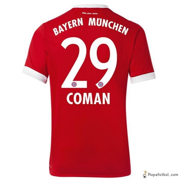 Camiseta Bayern de Múnich Replica Primera Ropa Coman 2017/18 Rojo